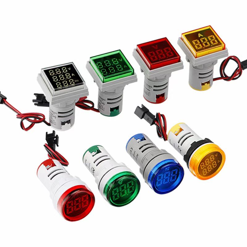 22 mm mini voltmeter /ammeter /hertz meter LED digital indikatorlys