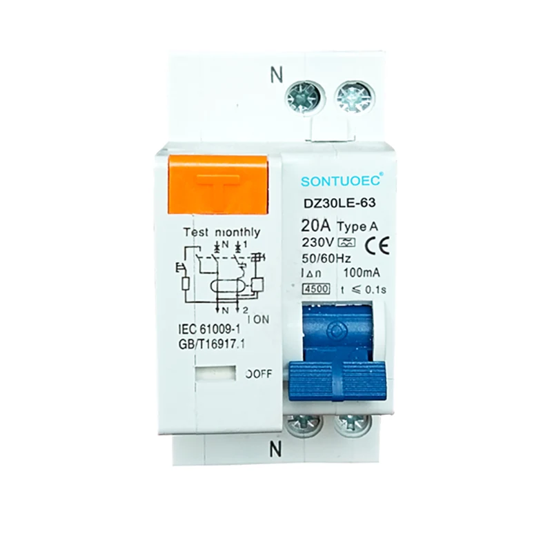 1p+n elektronisk type RCBO