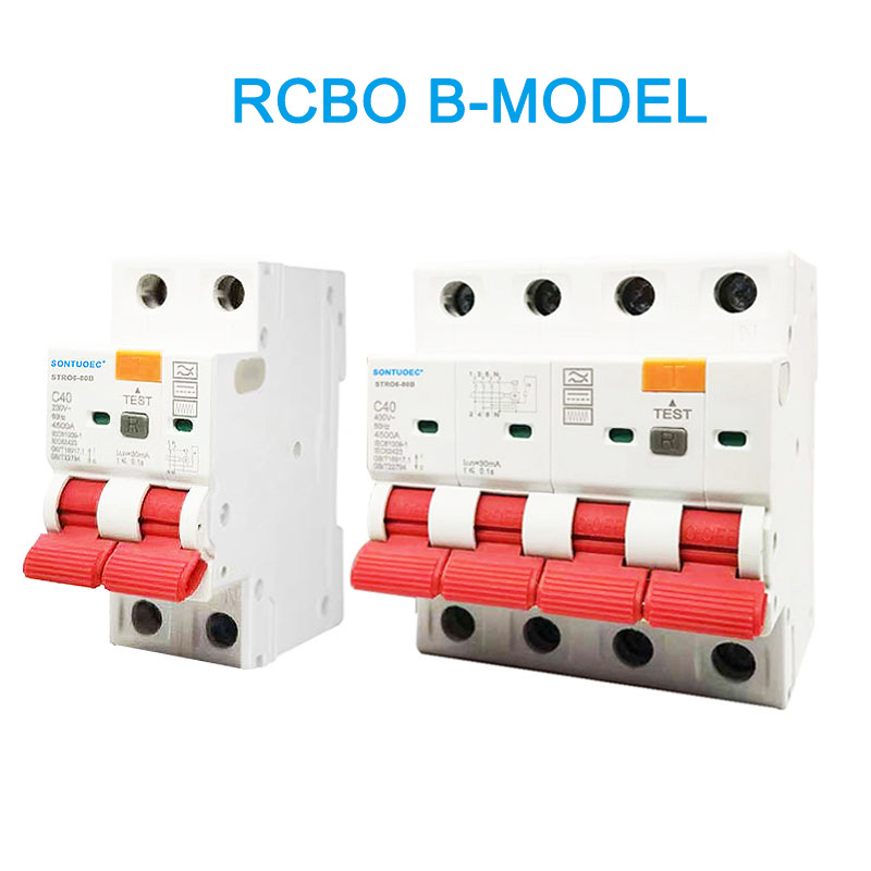 RCBO B Model 2P 4P Reststrømsafbryder