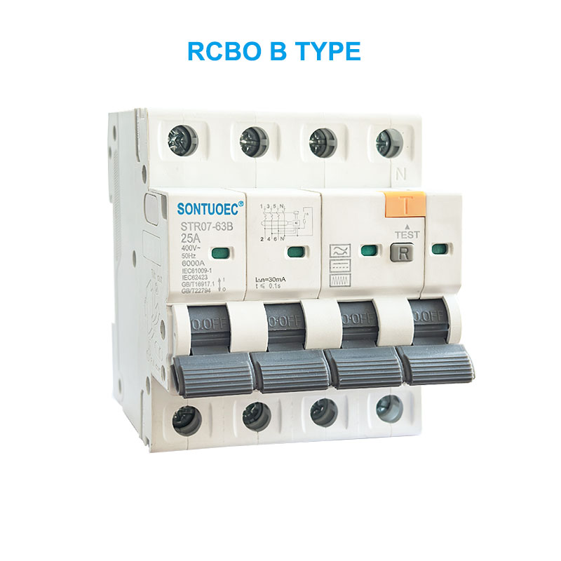 Stro7-63b RCBO B Type 2P 4P Reststrømsafbryder
